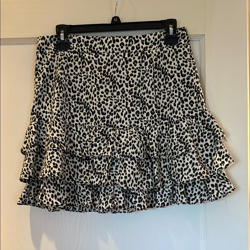 Leopard Print Ruffle Skirt - Picture 3 of 3